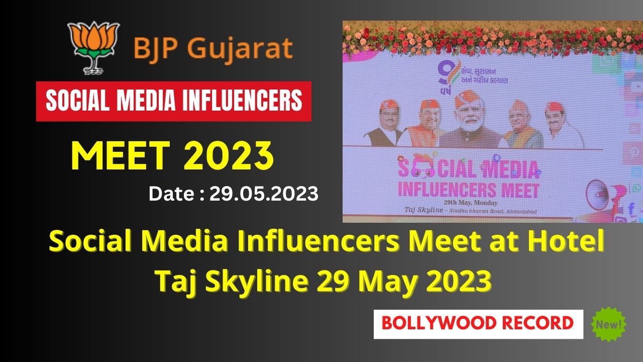 BJP Social Media Influencers Meet at Hotel Taj Skyline 29 May 2023